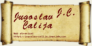 Jugoslav Čalija vizit kartica